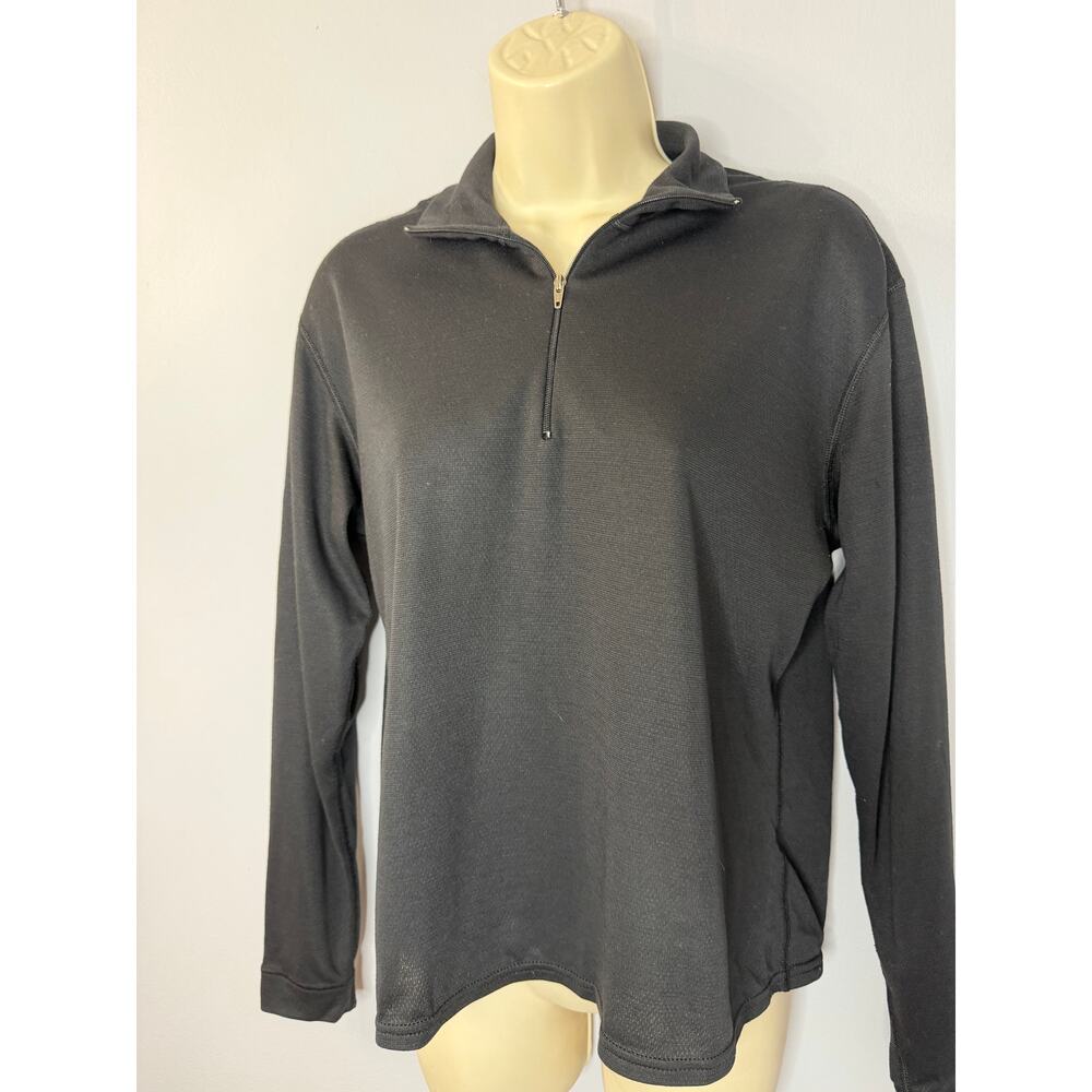 Patagonia Capilene Midweight Base Layer 1/4 Zip Pullover Top Black Women's M - Picture 4 of 8